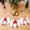 Gnome Doll Christmas Cutlery Holder Knife Fork Pocket Bag Faceless Doll Knife Fork Set Bag Tableware Cover New Year Dinner Decor