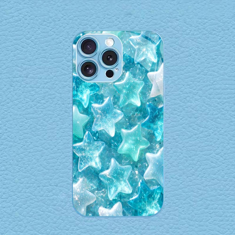 Милый дизайн со звездами из кристаллов для чехла iphone 17 для coque iphone Модный чехол fundas Стекло для iPhone 17 16 15 14 13 12pm Pro Plus