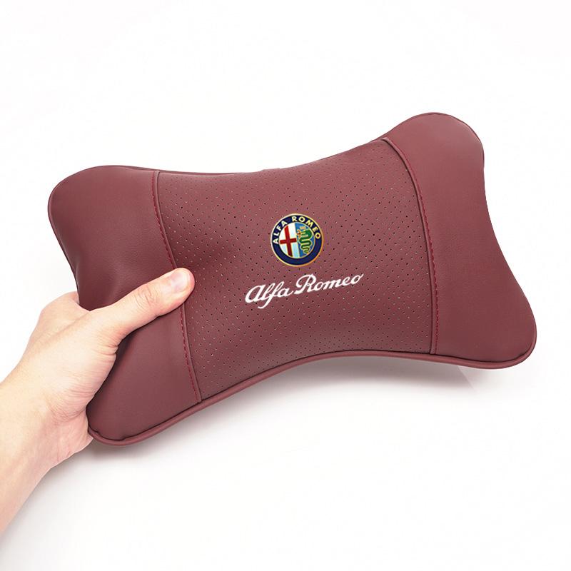 GLSRA1 Автомобильная подушка-подголовник для сиденья Alfa Romeo, замша, пена с эффектом памяти, подушка для шеи, аксессуары для интерьера для Spider 4C 159 Giulia Giulietta Tonale