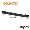 Technical Gear Axle Bricks Parts Worm Rack Conector MOC Train Car Crane Model 18942 18940 62821 Compatible Assembles Particles
