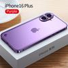 Металлический чехол для телефона для iPhone 17 11 12 13 14 15 16 Pro Max Чехол из алюминиевого сплава с полной защитой объектива для iPhone 13 mini Металлический чехол с гальваническим покрытием для задней панели