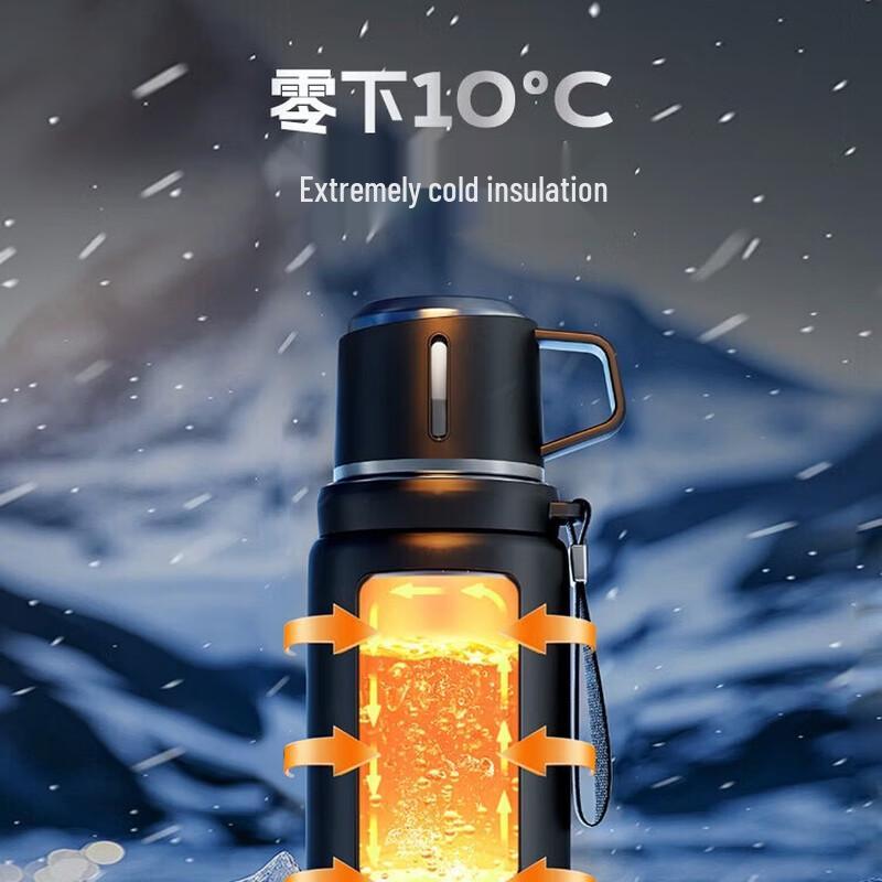 SUPOR 1000ml Stainless Steel Portable Dual-Drinking Insulated Bottle