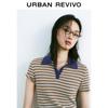 UR Women's Striped Slim-fit Polo Knit Top