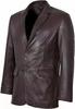 AL KHALID Dark Brown Men Genuine Lambskin Soft Leather Blazer Coat Handmade Stylish Formal