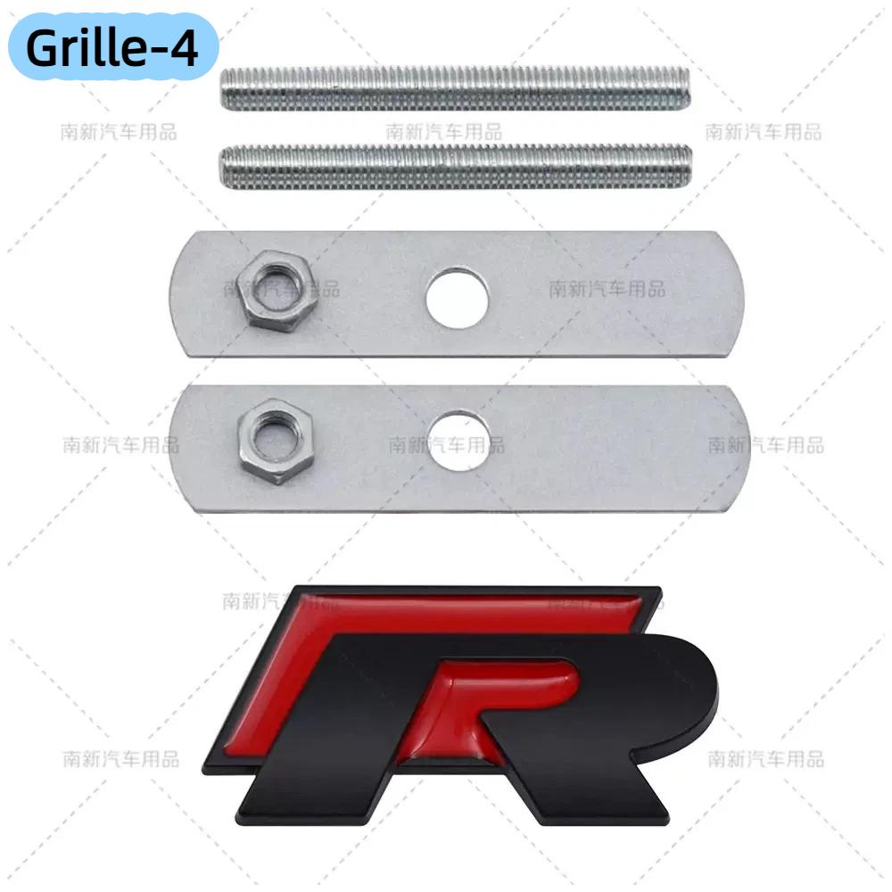 3D Metal R Emblem Car Trunk Badge Sticker for G-olf R Line P-olo P-assat J-etta T-ouareg