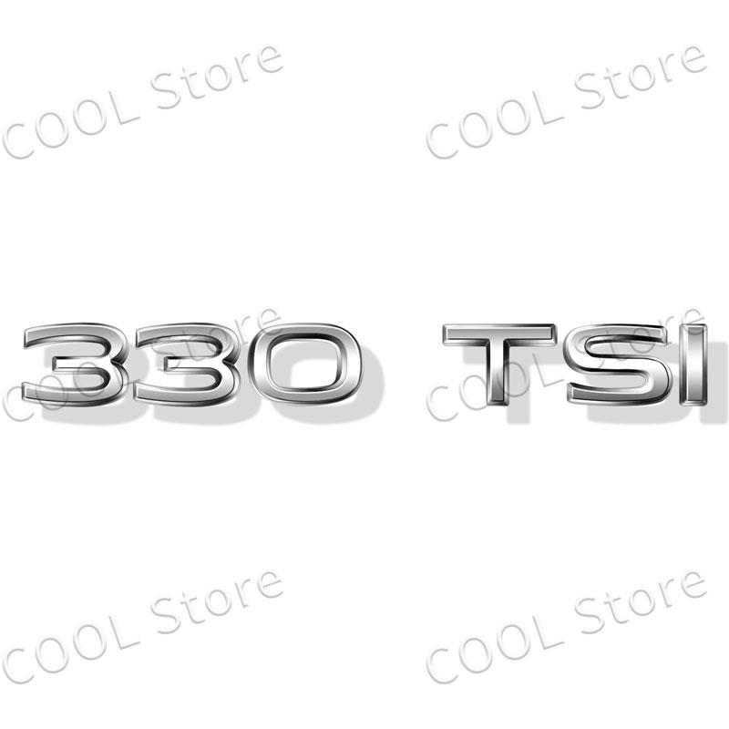 EPYFH1 1Pcs 3D Metal 230 280 300 330 380 TSI Fender Tail Car Logo Side Badge Rear Trunk Emblem Sticker For VW Golf Jetta Passat MK4 MK5