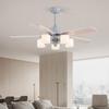 Потолочный вентилятор с подсветкой в скандинавском стиле, бесшумный, с люстрой для гостиной, спальни или ресторана.