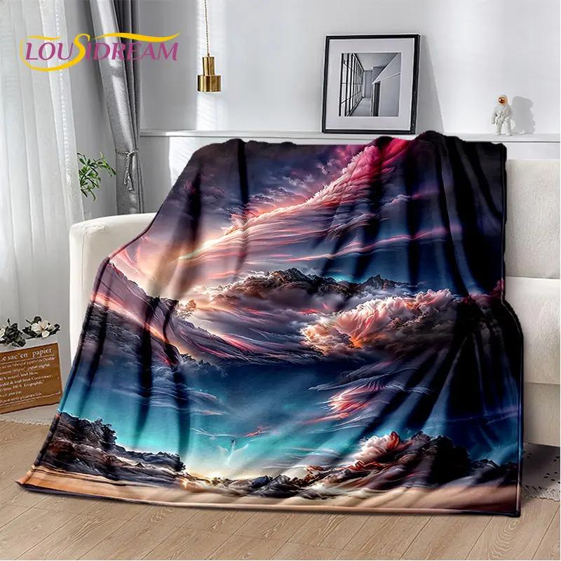 3D Natural, Tornado, Cloud Soft Plush Blanket, фланелевое одеяло, плед для гостиной, спальни, кровати, дивана, пикника, детей, офиса