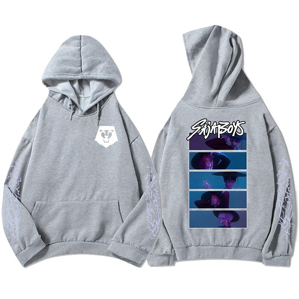 K-pop Охотники на демонов Saja Boys Светящаяся в темноте Толстовка с длинным рукавом Модная толстовка Повседневная с принтом фильма Унисекс