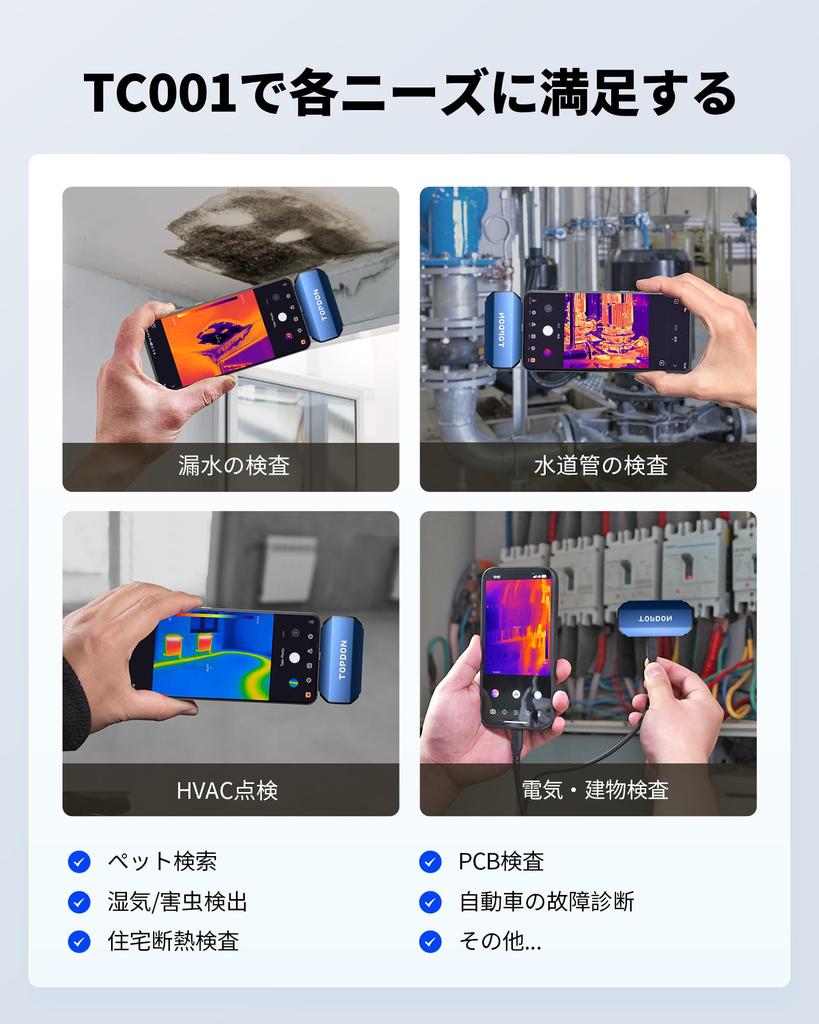 TOPDON Thermography TC001 Инфракрасная камера для Android Термографическая камера Super IR 512x384 49152 пикселей с функцией записи совместима с японским языком