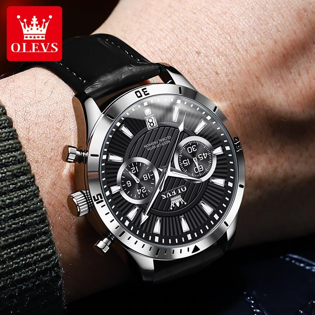 Модные мужские часы бизнес светящиеся кварцевые водонепроницаемые хронограф календарь новые мужские наручные часы