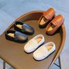 2024 Spring/Autumn Kids' Korean Soft Sole Slip-On Leather Shoes