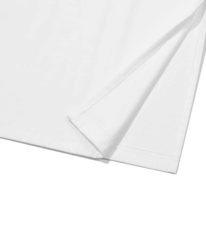 Vintril New York Simple Color Block Long Dress (Off-White)