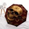 Арт-принт с изображением черепа Дня мертвых - Декоративный зонт Dia de los Muertos, Компактный складной зонт-трость 3 сложения для мужчин и женщин R151