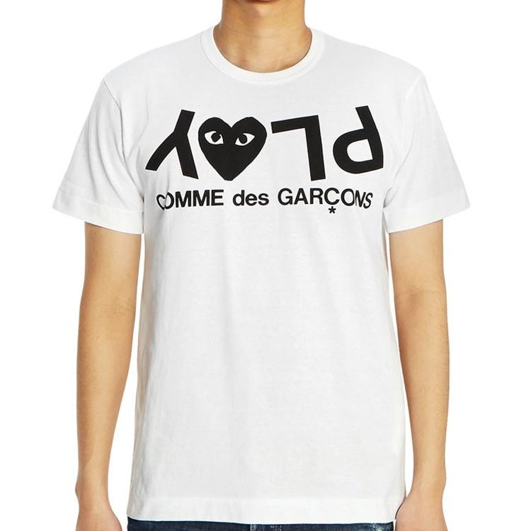 Comme des Garçons PLAY COMME des GARCONS PLAY Inverted Text T-Shirt 'White' Men's AZ-T068-051-1