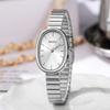 Oval Dial Bamboo Strap Women's Quartz Watch Stainless Steel Luxury Design for Girls Gift