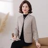 Winter New Light and Short Cotton-padded Mother Loose Collarless Cotton-padded Jacket Casual Rhombus Jacket Cotton-padded Jacket