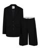 Salon De Seoul Unisex Oversized Blazer & Bermuda Pants Set - Black