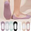 Summer Women's Thin Sock Slippers Silicone Antiskid Sock Ice Silk Solid Seamless Invisible Soft Socks