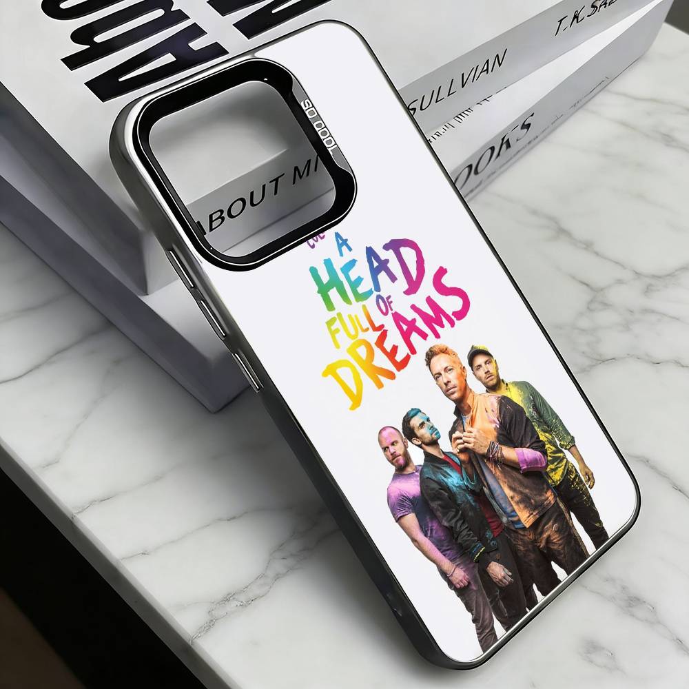 C-Coldplay Чехол для телефона для iPhone 17,16,15,14,13,12,11 Plus,Pro Max,XS,Разноцветный Серебристый Черный Чехол