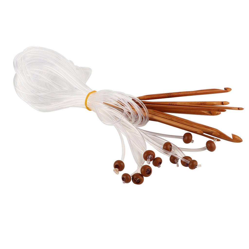 12 шт карбонизированных бамбуковых афганских тунисских крючков, набор крючков для ковров, плетение спицами