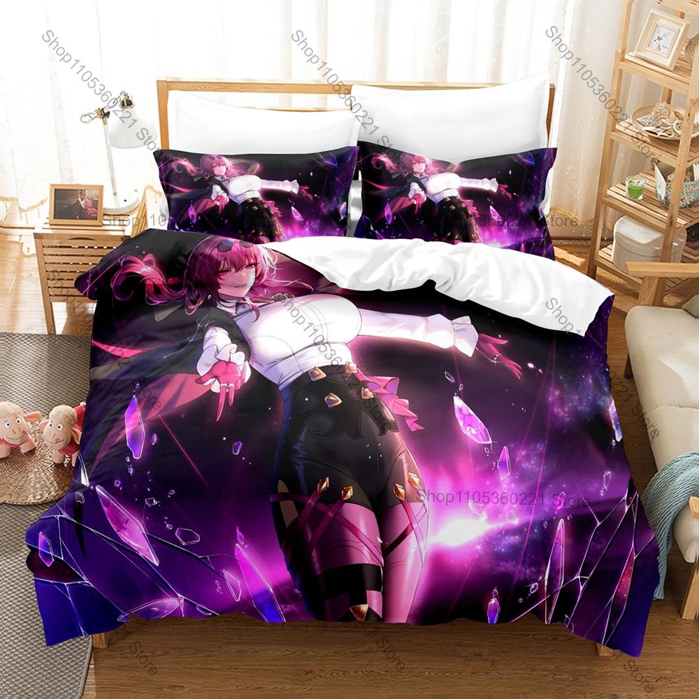 Gorgeous Kafka Blade Silver Wolf Stellaron Hunter Character Collage Poster Duvet Cover Set For HSR Game Collectors