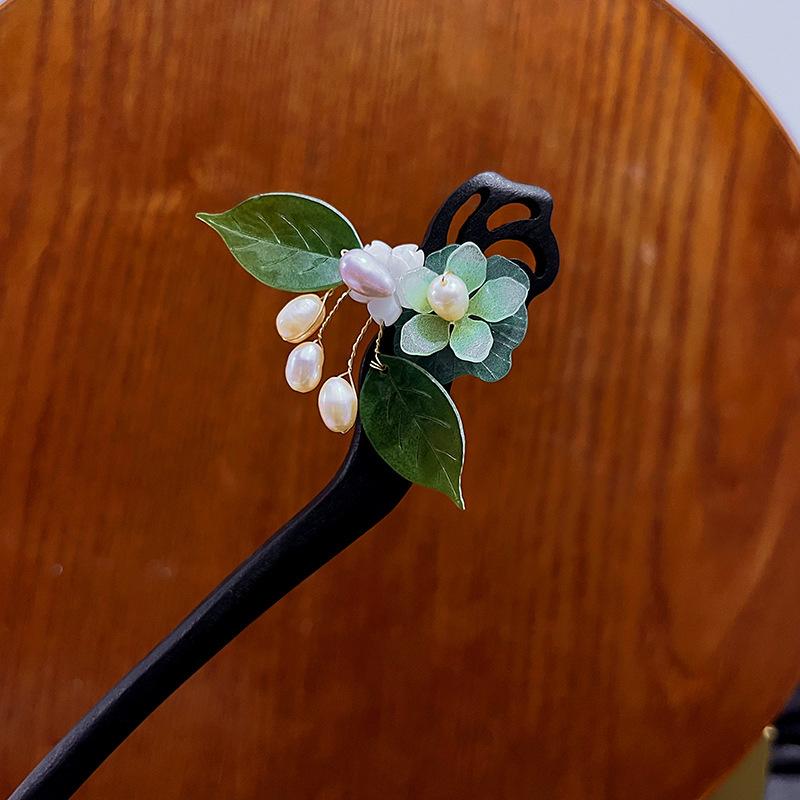 Национальный стиль Жемчужный цветок Кисточка Кисточка Кисточка Подвеска Аксессуар для ханьфу Заколка для волос Женская Новая китайская Древний стиль Заколка для волос с колокольчиком и орхидеей