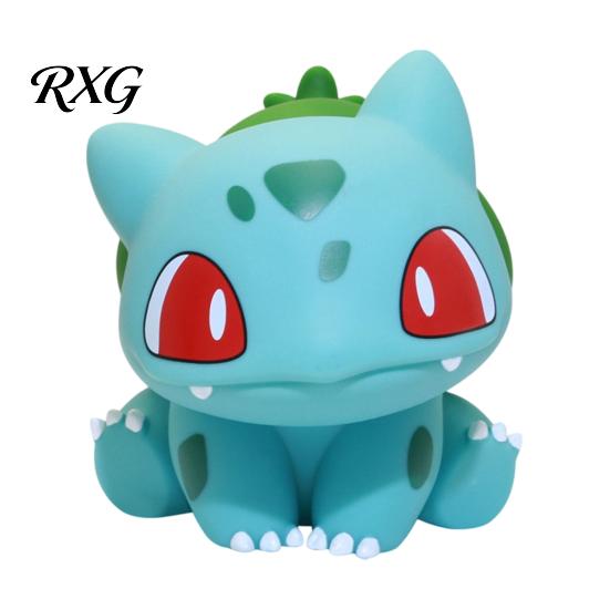 Environmentally Friendly Statue Cute Bulbasaur-Shaped Resin Figurine, Classic Cartoon Collectible with Red Eyes Green Waterproof Outdoor Ornament