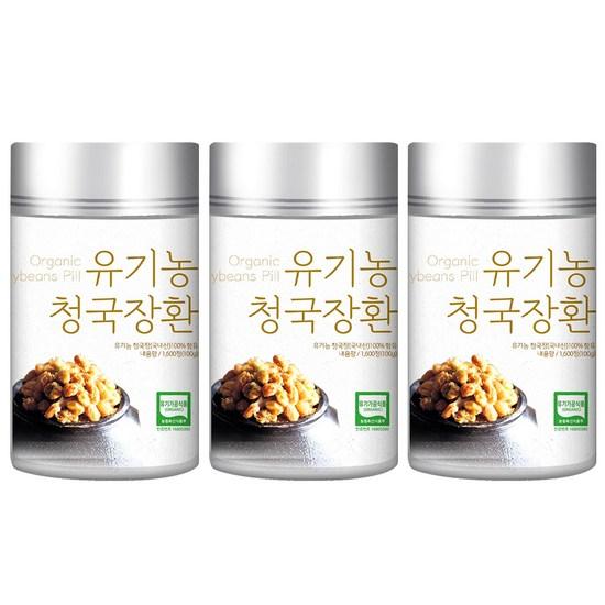 Organic Maru Organic Cheonggukjang Pills, 100g, 3 pieces,Korean Health Food