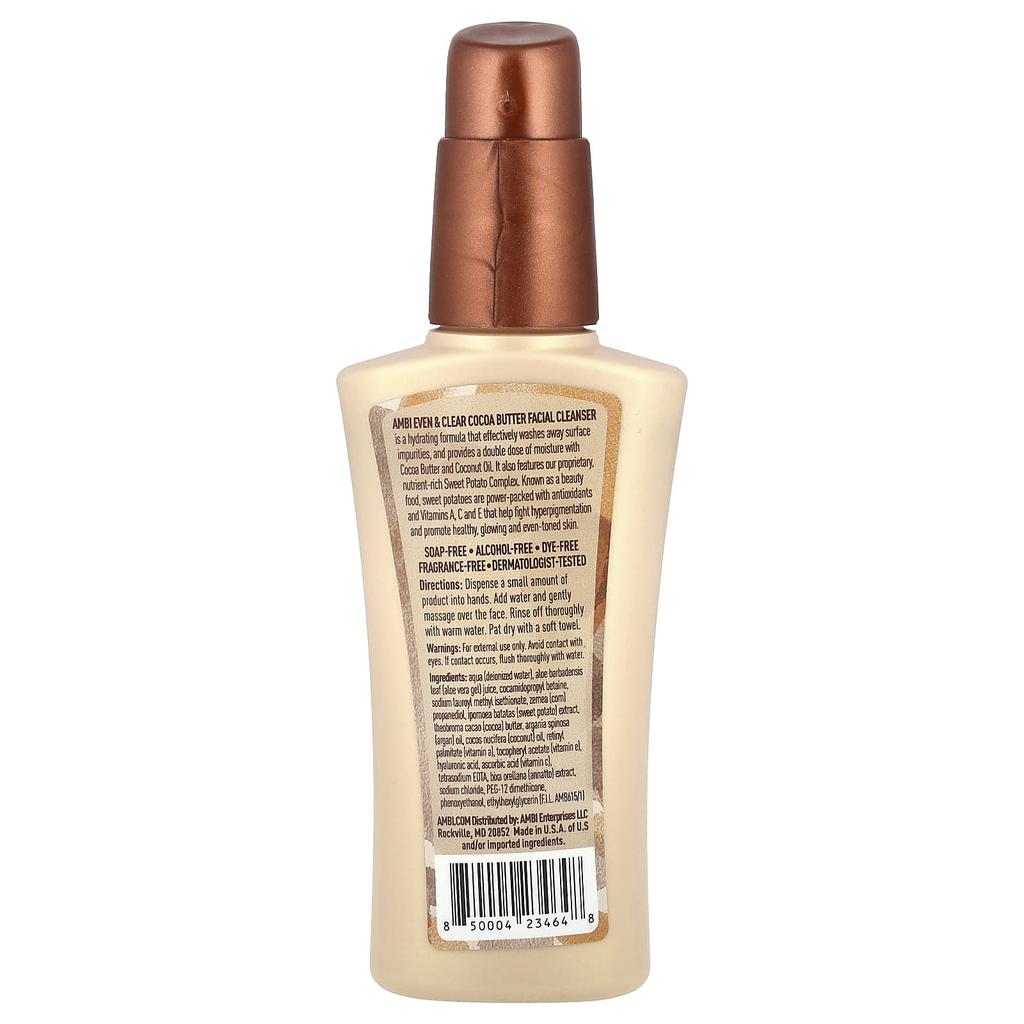 Even & Clear®, Cocoa Butter Facial Cleanser, Fragrance Free, 103 Ml (3.5 Fl Oz)