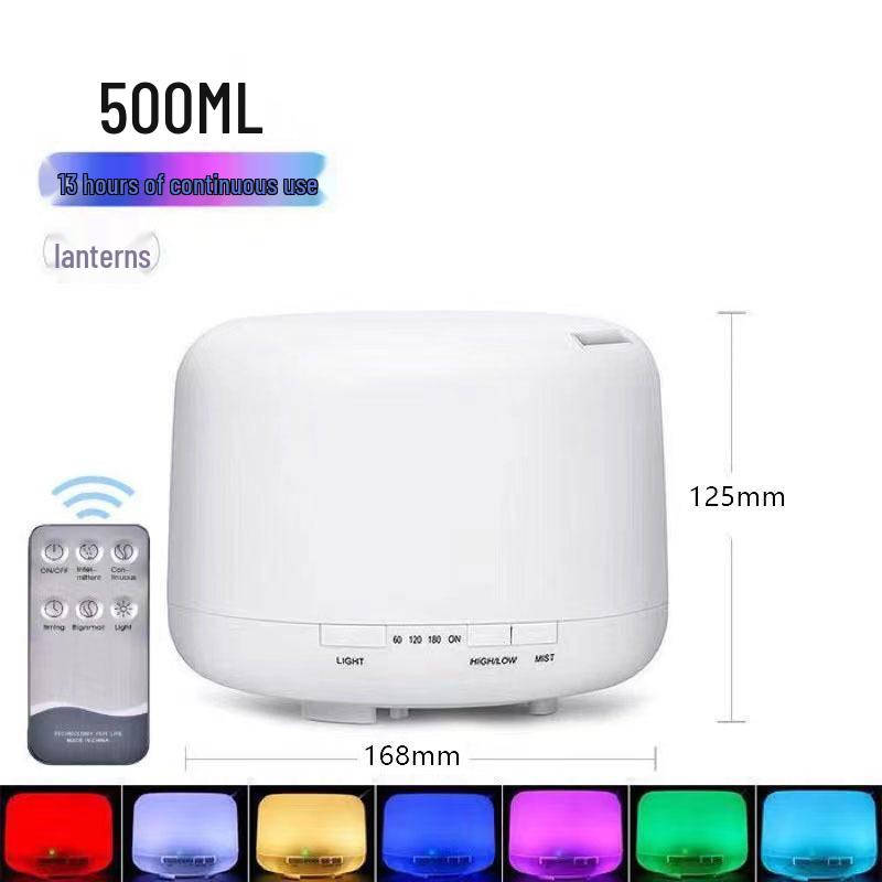 Ультразвуковой увлажнитель воздуха и аромадиффузор 500 мл - Стиль Muji, USB, Большая емкость