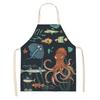 Фартук для кухни, приготовления пищи, выпечки, фартук с принтом морских существ, фартук в виде дельфина, медузы, фартук унисекс, фартук для кафе, раковина осьминога