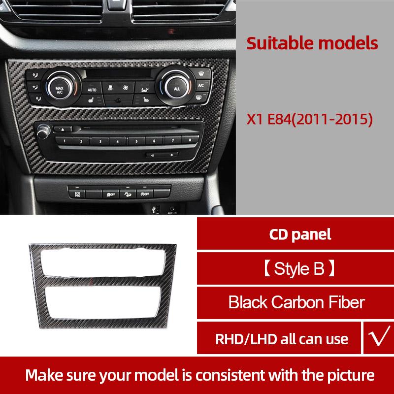 bftws1 For BMW X1 E84 2011-2015 Carbon Fiber Center Console Gear CD Door Panel Trim Sticker Decoration Car Interior Tuning Accessories