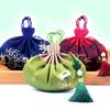 5 Pcs Chinese Style Tassel Pouch Gift Bags Ancient Style Lotus Mid-Autumn Festival Sachet Gift Purse Jewelry Drawstring Pouch