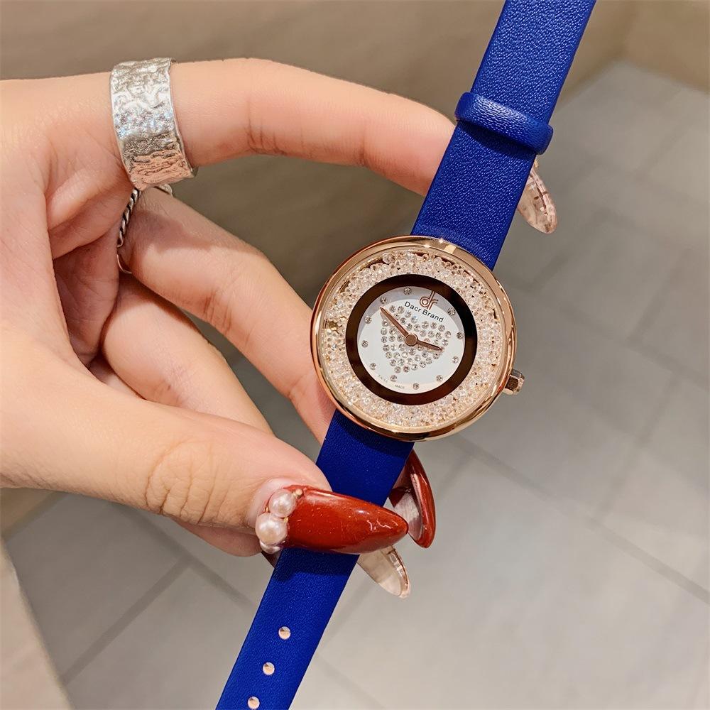 Новые женские часы Ins Fashion Quicksand женские кварцевые часы Heart-shaped Diamond Водонепроницаемые женские часы с ремешком