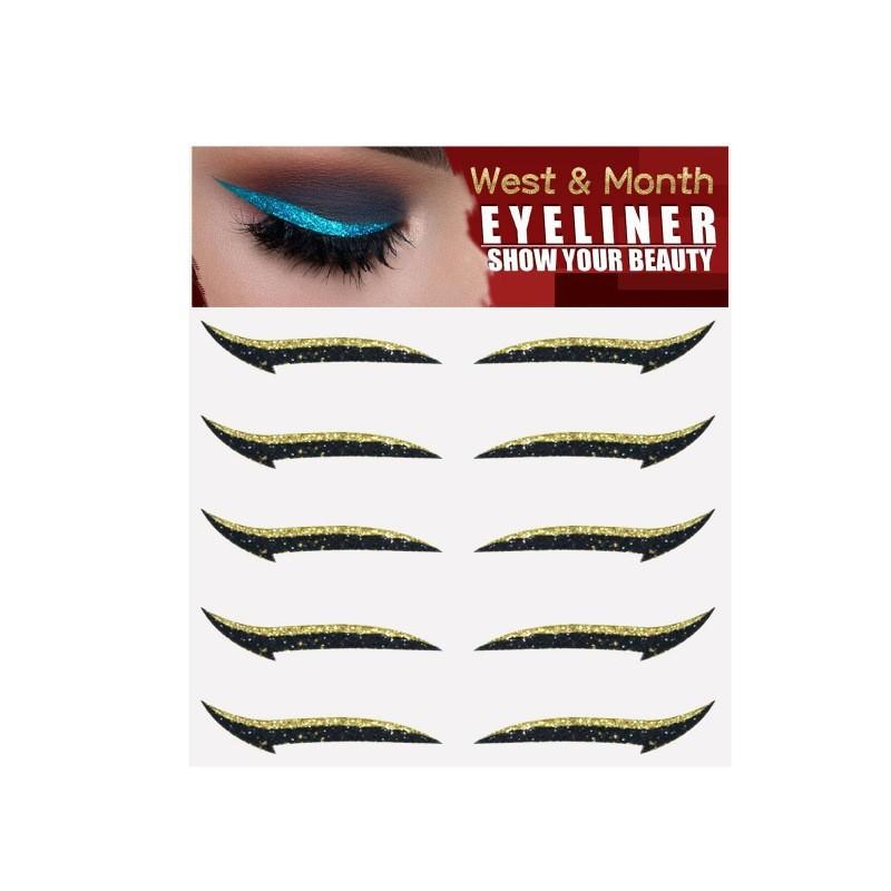 West Month Self Adhesive Eye Shadow Stickers Five Pair Set For Stunning Party Makeup