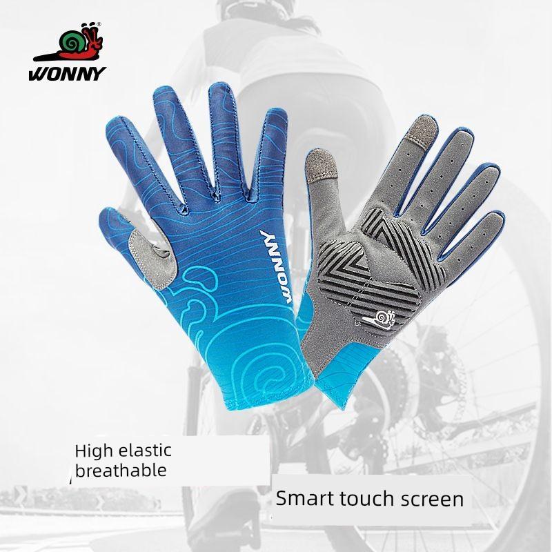 Wonny Snail Full-Finger Bicycle Spring and Autumn Motorcycle Riding Gloves Shock-Absorbing Breathable Non-Slip Road Outdoor