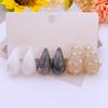 3 Pairs of Vintage-style Acrylic Drop Earrings for Women's Daily and Party Wear