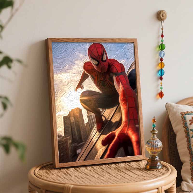 Disney SpiderMan Oil Paint Digital Painting Art Kit Handmade DIY Painting Kit Home Decor