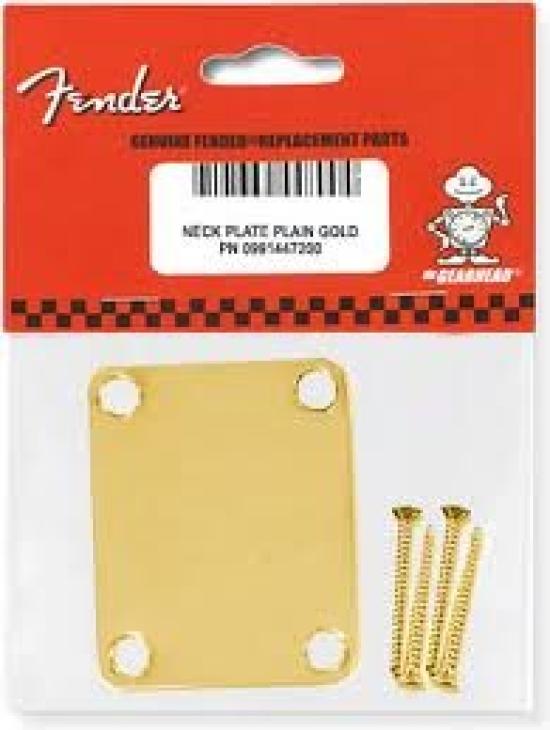 Оригинальный гриф Fender USA Plain Gold с с для гитар и номер детали 991447200 Пластина, Болты, Винты, Бас-гитар,