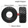 RS Red Spider 1/8 MJX H8H YK4083 CROSSRC 2.2" Black Rhino Tire Skin 136mm