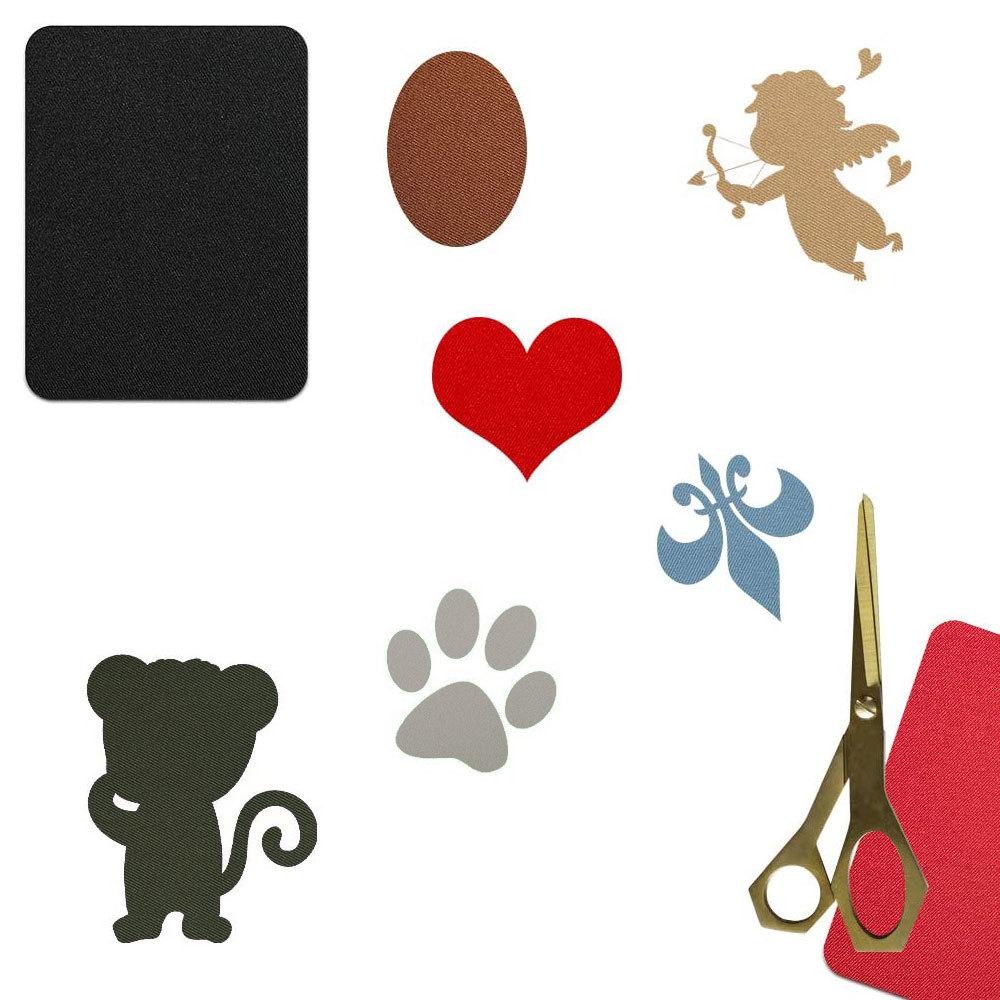 Hot Sale 5pcs Colorful Iron-On Fabric Patches Set | No Sew Adhesive for Pants Repair Kids Clothes Denim DIY Craft (Mixed Sizes)