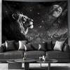 Majestic Lion Starry Night Tapestry Wall Hanging Galaxy Moon Mountain Safari Decor Bohemian Jungle Animal Landscape Artwork Room