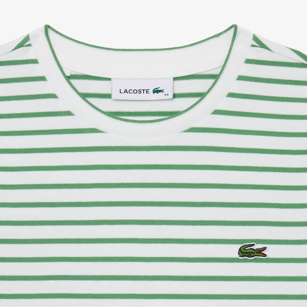 [lacoste] Women's Striped Short-Sleeve T-shirt TF262E-56GNPA
