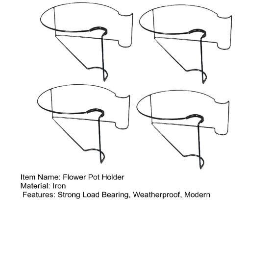 4 шт. балконные перила, держатель для цветочного горшка, плавающие перила, полка для цветов, металлическая крытая и уличная вертикальная лестница, подвесной кронштейн для горшка с растением, зажим для подставки