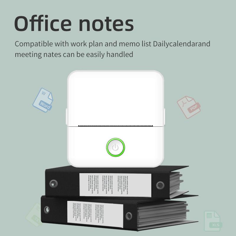 Беспроводной перезаряжаемый мини-принтер Bluetooth с Android IOS, беспроводной принтер для печати чеков и этикеток для липких альбомов, этикеток