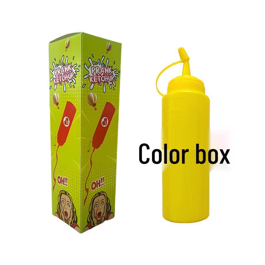 Взрослая розыгрыш Томатный кетчуп Снимающая стресс Сжимаемая бутылка - Забавная игрушка-шутка Салатная заправка