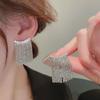 Серебряные игольчатые модные металлические серьги-кисточки - шикарный европейский и американский дизайн для женщин