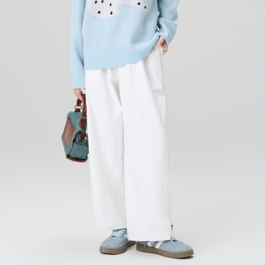 Left West Girls' Pants Spring and Autumn Children's Western Sweet Pants Casual Pants 2026 New Big Children's Spring Wide Leg Pants