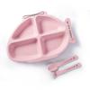 Cute Cartoon Plane Styling Plate Cutlery  Feeding Compartment Tableware (Including Fork Spoon)
